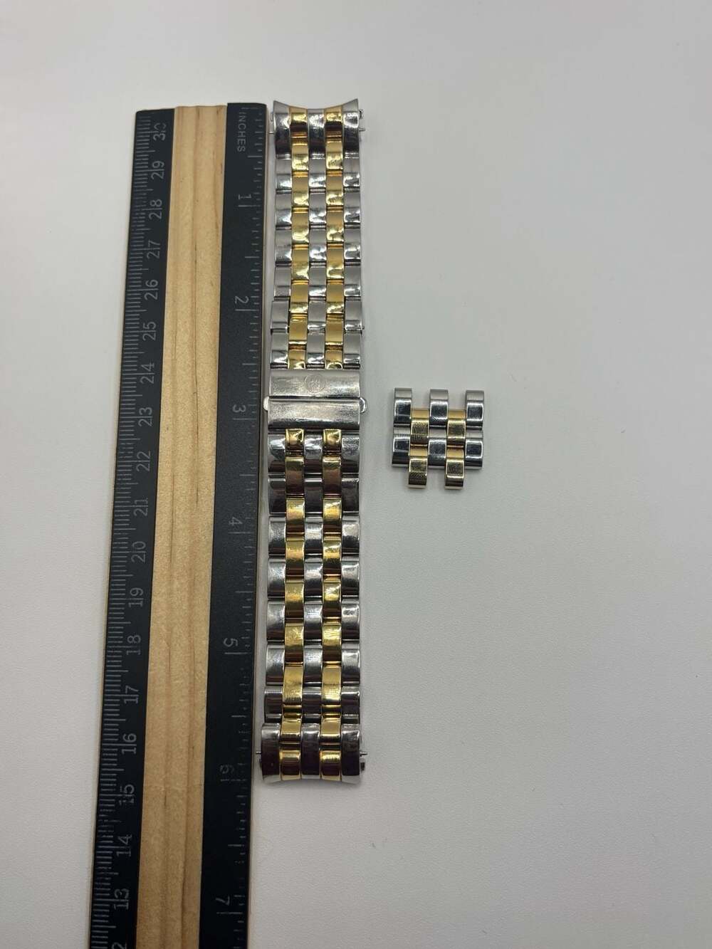 Michele Deco Two-Tone 18K Gold-Plated 7-Link Replacement Watch Bracelet